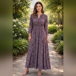 Madison Matthews Folly Long Sleeve Eggplant